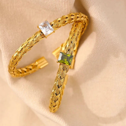 Mesh Weave Bangle Bracelet - Zafinne Jewelry