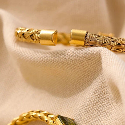 Mesh Weave Bangle Bracelet - Zafinne Jewelry