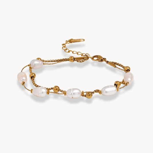 Natural Pearls Double Layer Bracelet - Zafinne Jewelry