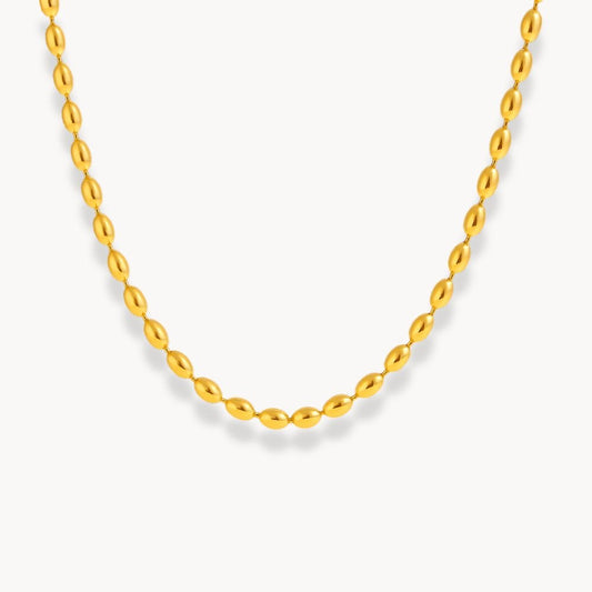 Oval Beaded Necklace - Zafinne Jewelry