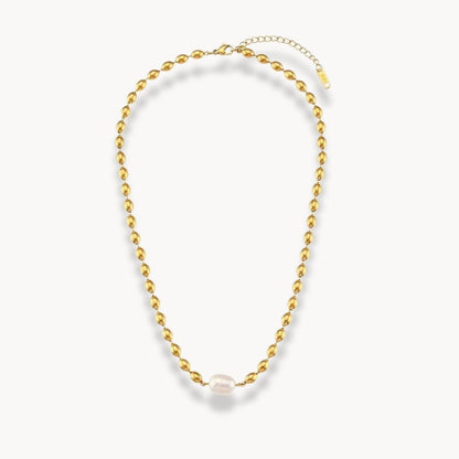 Oval Beads Freshwater Pearl Necklace - Zafinne Jewelry