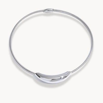 Oval Pendant Choker Necklace - Zafinne Jewelry