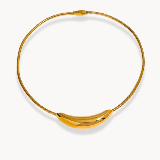 Oval Pendant Choker Necklace - Zafinne Jewelry