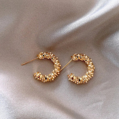 Retro Half Hoop Earrings - Zafinne Jewelry