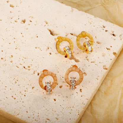 Roman Numerals Earrings - Zafinne Jewelry
