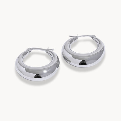 Sculpted Hoop Earrings - Zafinne Jewelry