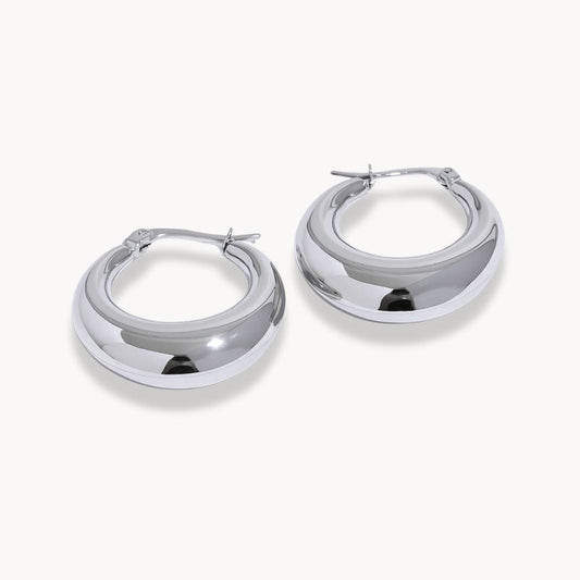 Sculpted Hoop Earrings - Zafinne Jewelry
