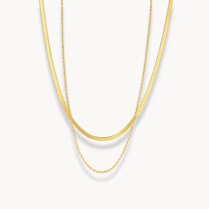 Snake Chain and Twisted Necklace - Zafinne Jewelry