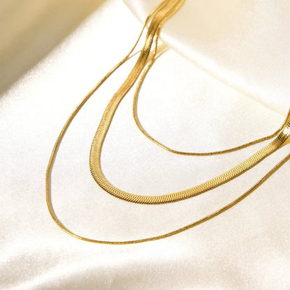 Snake Layering Necklace - Zafinne Jewelry