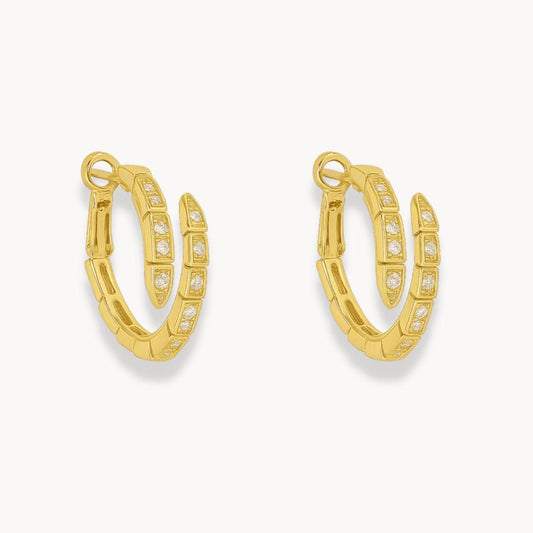Snake Shaped Drop Earrings - Zafinne Jewelry