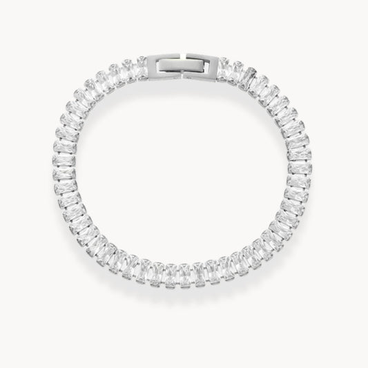 Square Crystals Chain Bracelet - Zafinne Jewelry